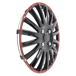 Колпаки R15 Orion 4шт (черно-красные) ABS-пластик ARNEZI A0702076