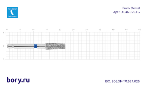 Бор алмазный стандартный Frank Dental типа FG - D.846.025.FG