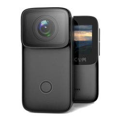 Экшн камера SJCam C200 черная с креплением, цифровым стабилизатором, водонепроницаемая 4K Ultra HD на шлем, голову, грудь, велосипед