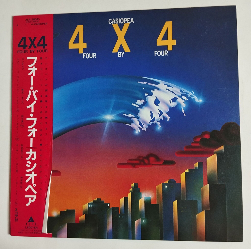Винтажная виниловая пластинка LP Casiopea 4 X 4 (Four By Four) (Japan 1982) (Obi)