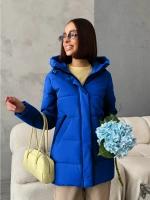 Куртка весенняя удлиненная с капюшоном