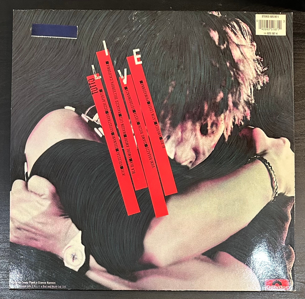 Gianna Nannini & The Primadonnas - Tutto Live 2LP (Голландия 1985г.)