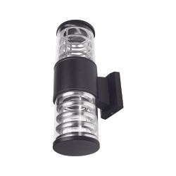 UUL-S12A 2x60W-E27 IP65 BLACK Светильник уличный. под две лампы Е27. Архитектурный накладной. Корпус черный. TM Uniel.