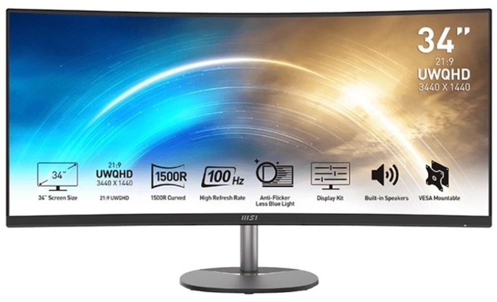 Монитор 34" MSI PRO MP341CQ черный