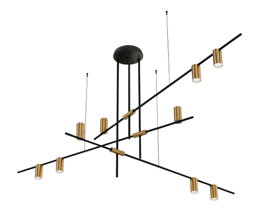 07621-9,20 Люстра Рия черный/бронза Gu10 90W