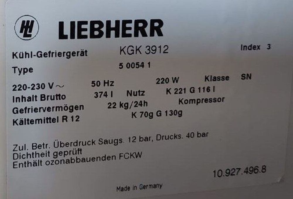 Уплотнитель для холодильника Liebherr KGK 3912 хк 820*580 мм(012)