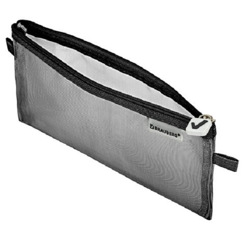 Пенал мягкий 220*100 Brauberg черный, сетка