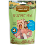 Лакомства "Косточки утиные"для мини-пород собак 55 г, Деревенские лакомства