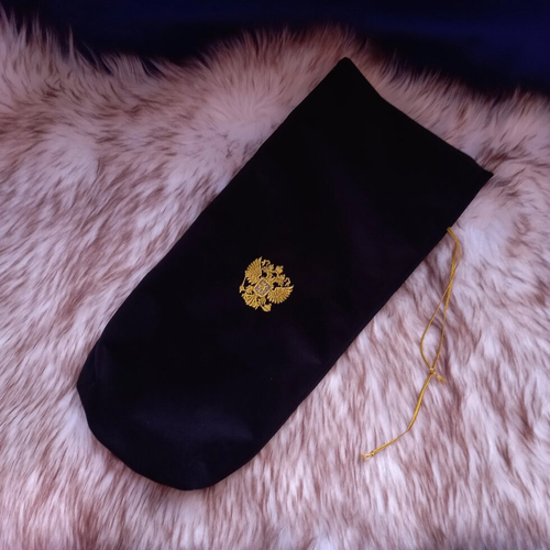 Чехол для нагайки подарочный, бархат черный с вышивкой