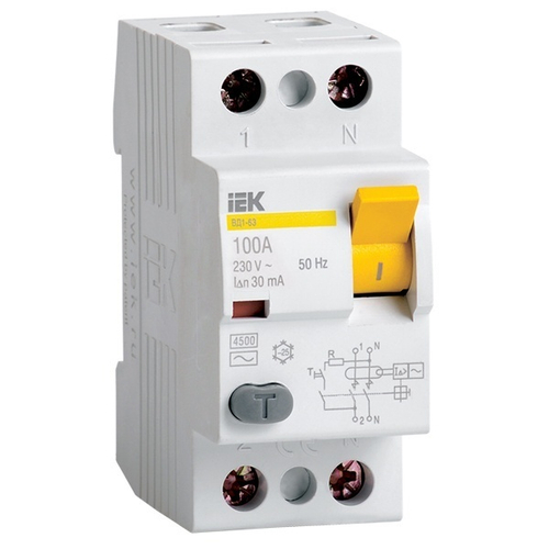 УЗО ВД1-63 2Р 63А 30мА тип А ИЭК (ВДТ) MDV11-2-063-030