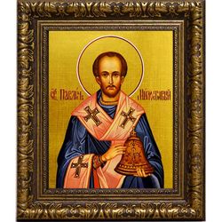 Павлин Милостивый, Ноланский, епископ, святитель. Икона на холсте.