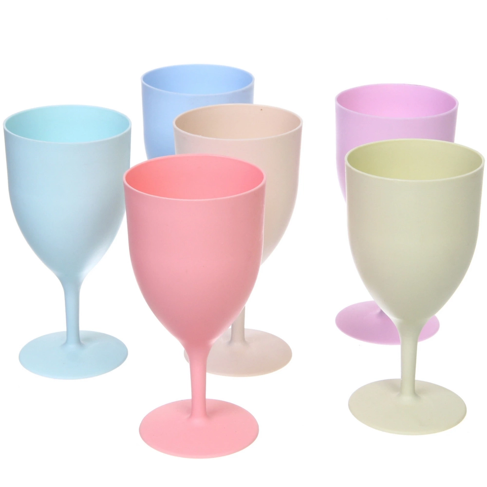 Бокал для вина 380мл в наборе 6шт «Пастель», микс цветов