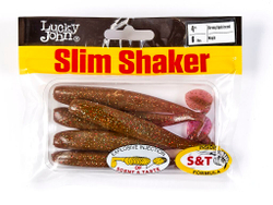 Мягкая съедобная приманка LJ Pro Series Slim Shaker 4in (100 мм), цвет S14, 6 шт