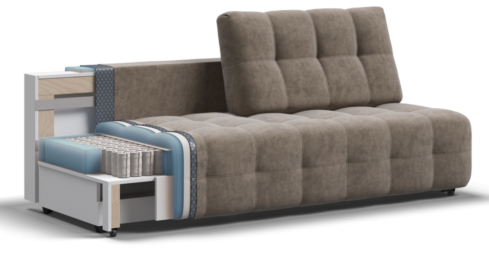 Диван Босс Мини Велюр Роял тауп