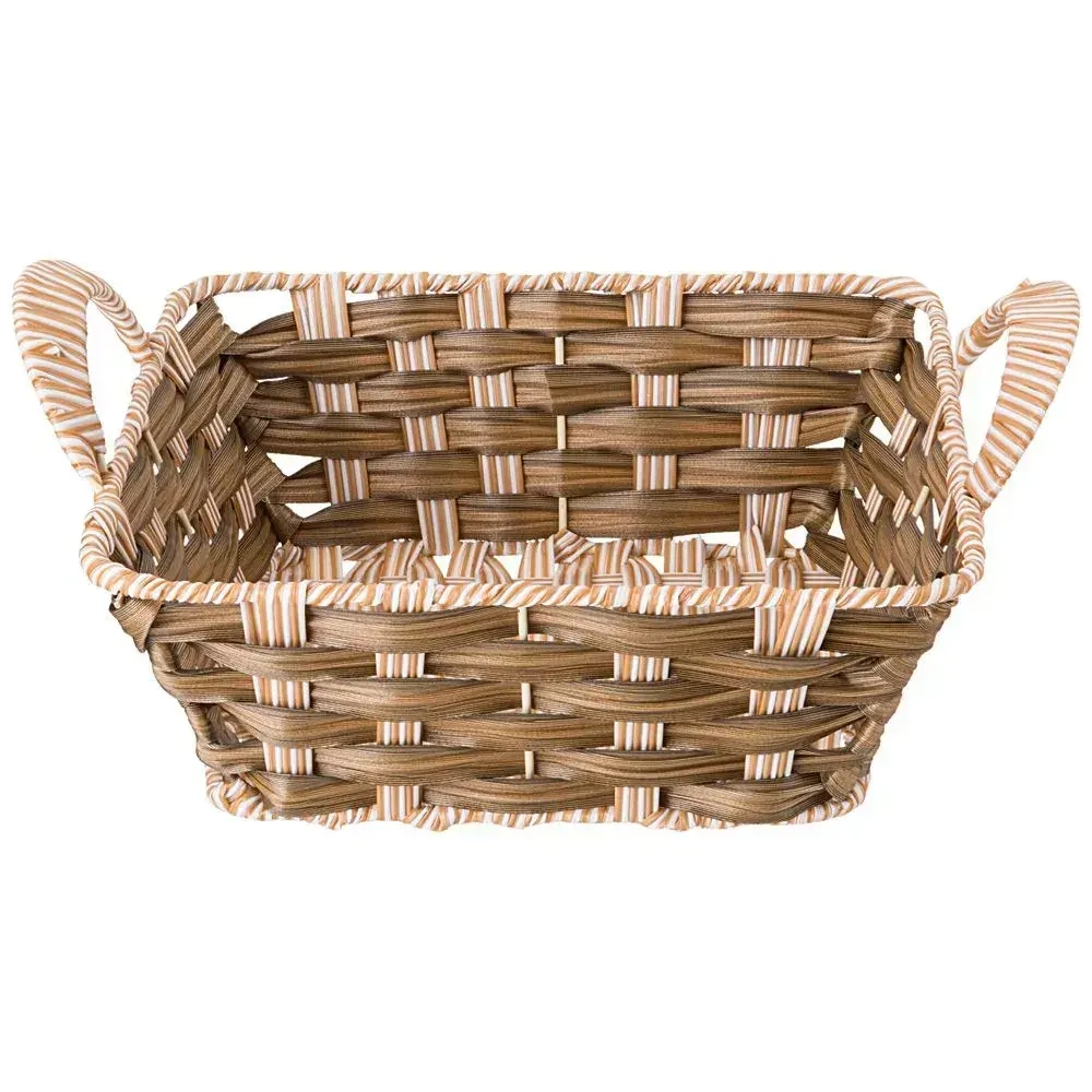 Корзинка с ручками коллекция натурель светлое плетение 22х8см