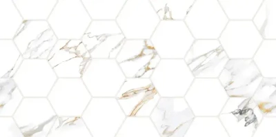 Настенная плитка ALMA Ceramica TWU09DBL014 Dublin 50x24.9 белая глянцевая под мозаику