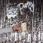 Занавес Дождик Серебро, Металлик, 100*300 см, 1 шт.