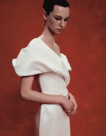 Платье макси корсетное из сатина