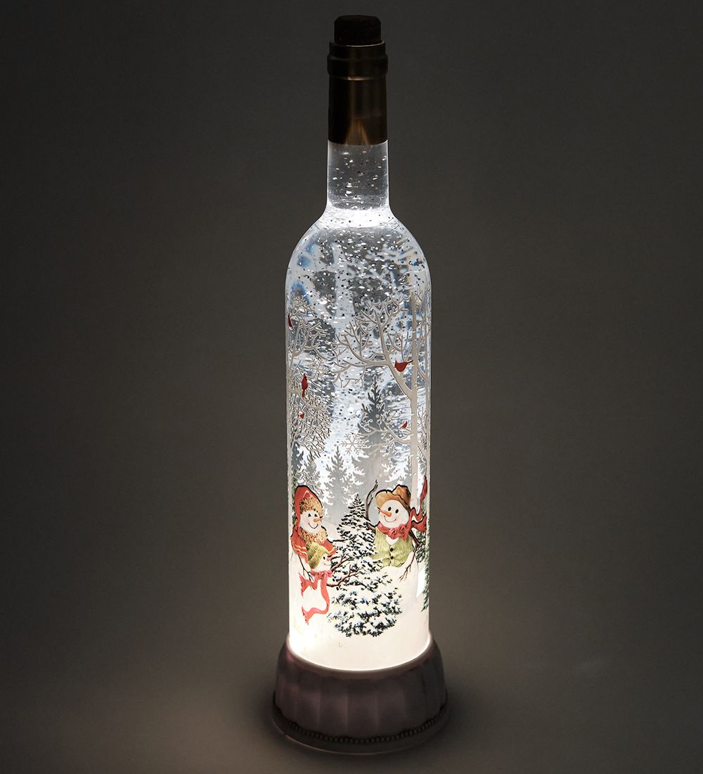 XM-843/2 Новогодняя бутылка с подсветкой