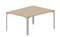 Составной стол на 2 рабочих места 118х156,6х75см (4 громмета)