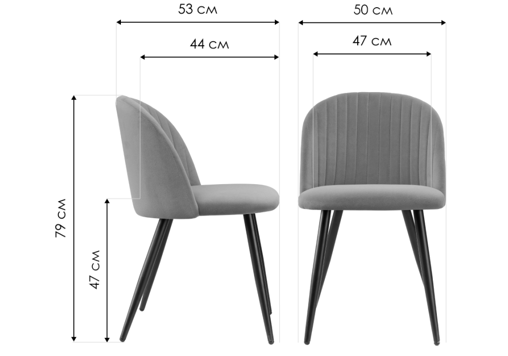 Стул на металлокаркасе Gabi green / black