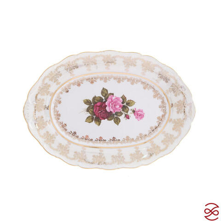 Блюдо овальное Queen's Crown Aristokrat Роза 32 см
