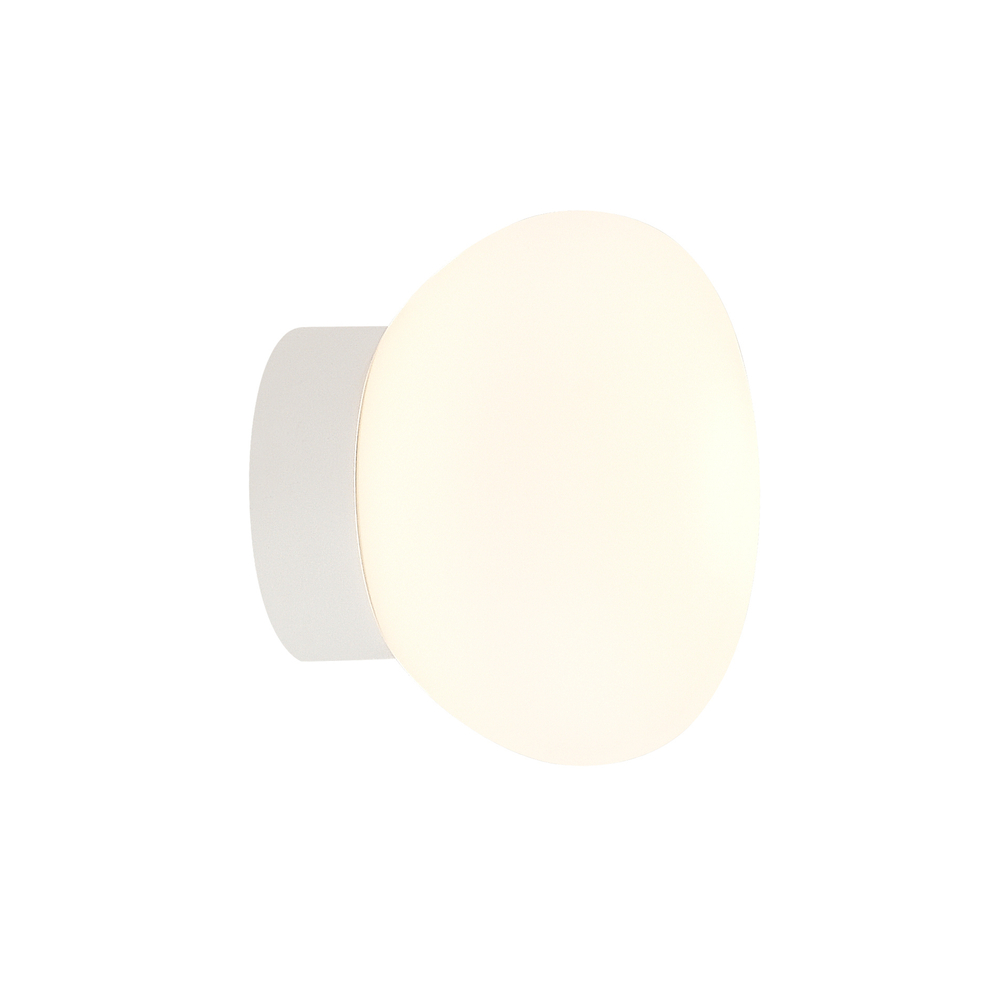 Светильник накладной MUNICH под лампу G9,  опаловое стекло,  белое основание,  D140xH115мм,  IP54