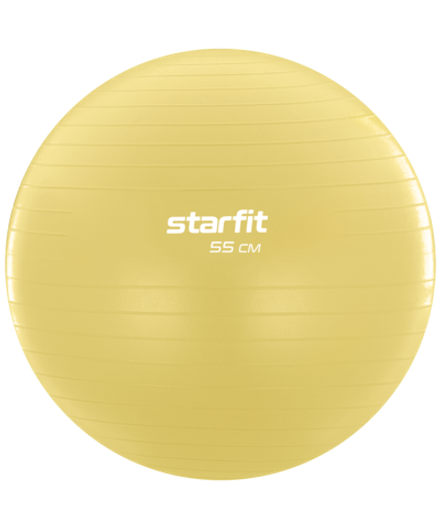 Фитбол GB-108 антивзрыв, 900 гр, желтый пастель, 55 см