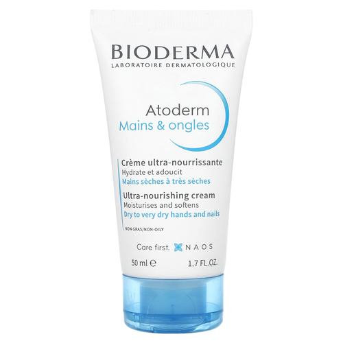 Bioderma, Atoderm, Main & Ongles, ультрапитательный крем, 50 мл (1,7 жидк. унц.)