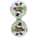 Банка жестяная 200мл 11,2*12,2*4см «Снеговик» двухсторонняя