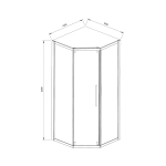 Душевой уголок Show VSP1-4SH100CL, 1000*1000, хром, стекло прозрачное