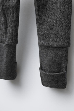 ZARA КОМБИНЕЗОН МЕЛАНЖ С ТРАНСФОРМИРУЮЩИМИСЯ НОЖКАМИ, АНТРАЦИТОВО-СЕРЫЙ