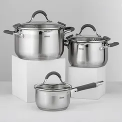 Набор кастрюль Nita, 3 предмета: 1,7 л, 3,6 л, 6,1 л