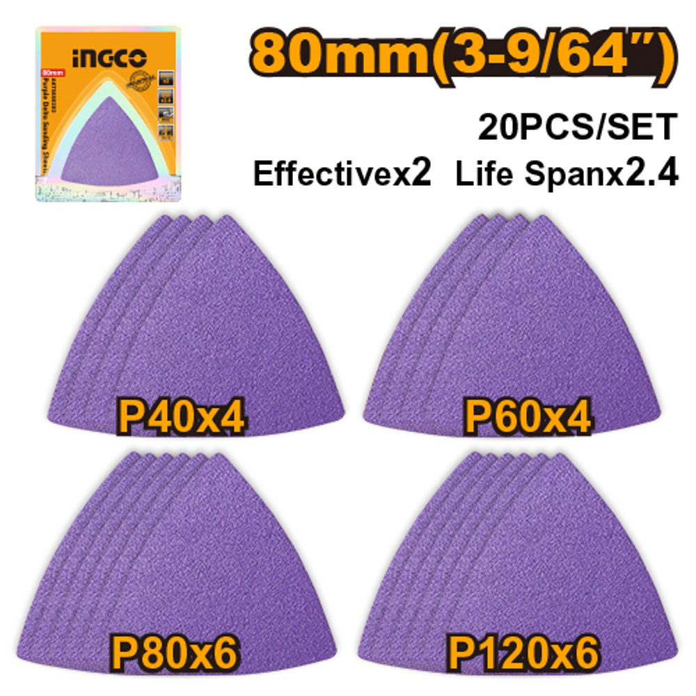 Набор шлифлистов для реноватора 20шт