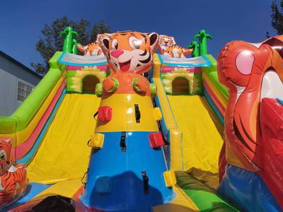 Коммерческий надувной батут «Тигриная страна 2», 10*6*5,5 м.