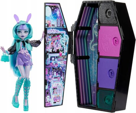 Кукла Mattel Monster High Scarysecrets TWYLA - Твайла неоновая серия - Кукла с аксессуарами Монстр Хай HNF82