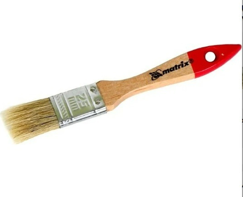 Кисть плоская Matrix "Стандарт" 1" (25мм), натур.щетина, дерев.ручка