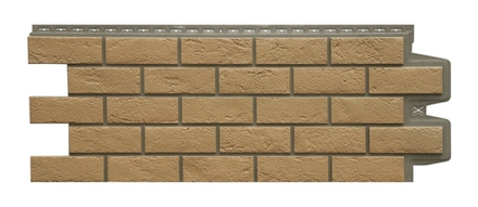Фасадная панель Grand Line Состаренный кирпич Элит Солома 0,39м2