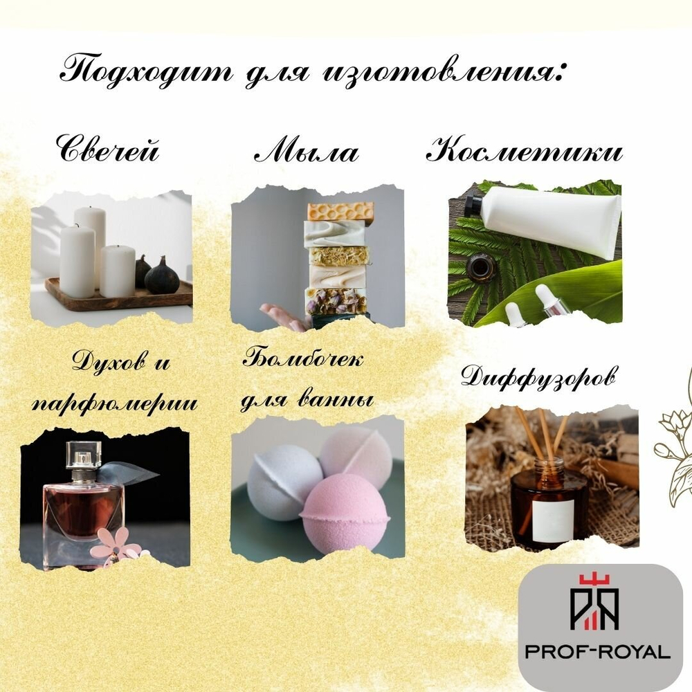 Prof-Royal отдушка парфюмерная EX 1 MANDARIN для свечей, мыла и диффузоров, 30 мл