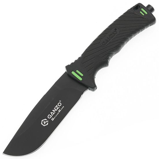 Складной нож Ganzo G8012 черный, G8012-BK c клинком из стали 7Cr17MoV, рукоять ABS-пластик