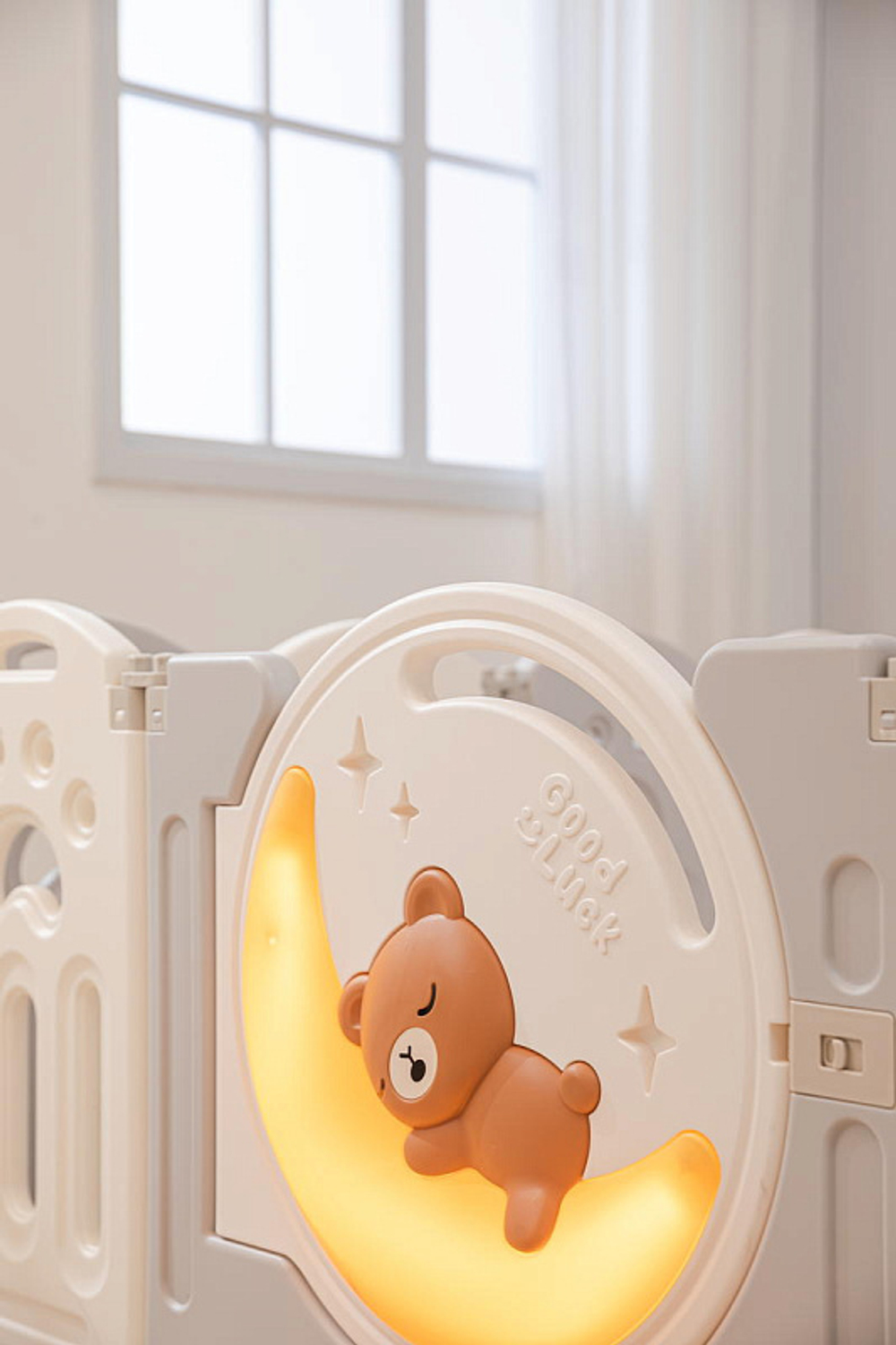 Манеж UNIX Kids DeLuxe Grey,180 x 200 см с игровыми аксессуарами