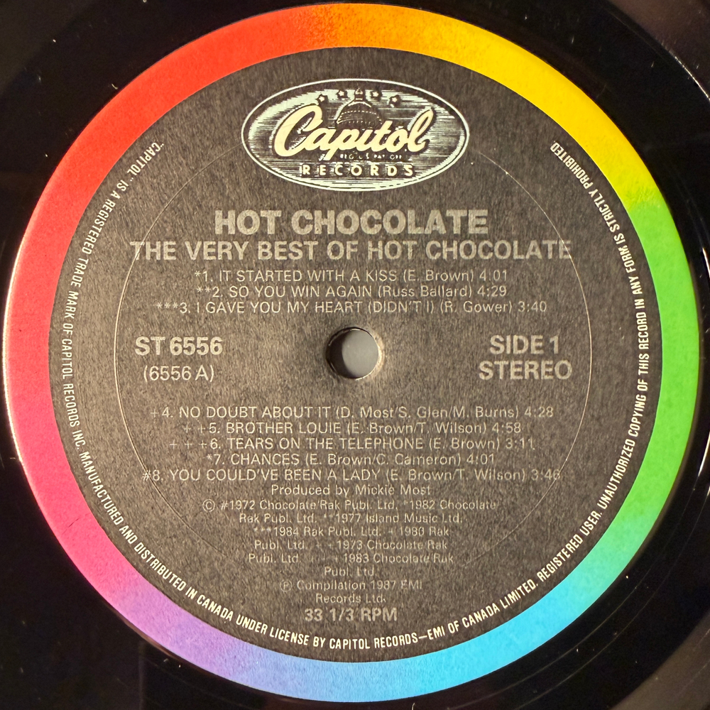 Hot Chocolate ‎– The Very Best Of Hot Chocolate (Канада 1987г.)