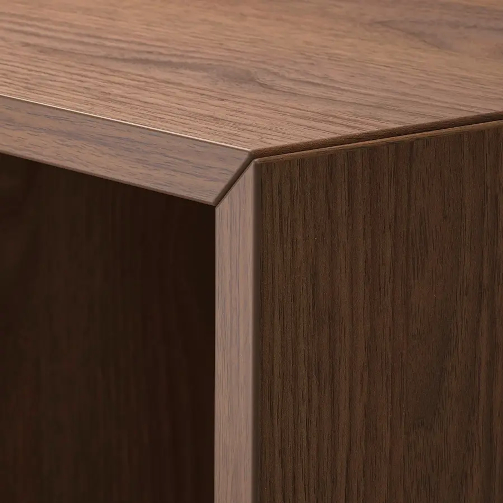 Комбинация: стеллаж и полка - IKEA BILLY/EKET, 80х28х106 см, 35х25х35 см, коричневый, БИЛЛИ/ЭКЕТ ИКЕА