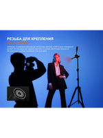 Фонарь Fenix LD36R красный камуфляж RGB с диффузором