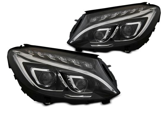 Передние фары BLACK LED DRL для Mercedes C W205