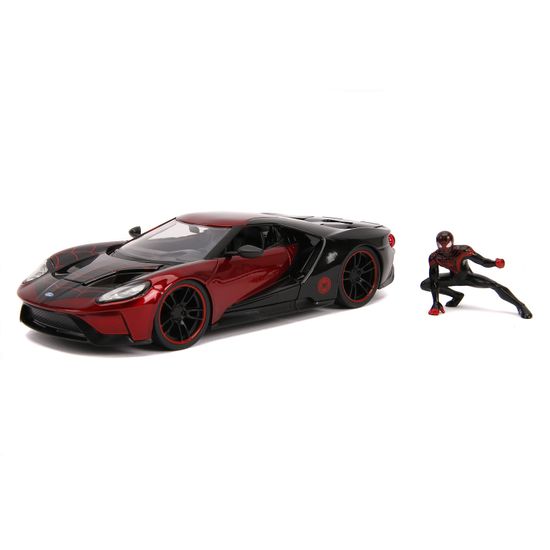 Набор Hollywood Rides Машинка с Фигуркой 2.75" 1:24 2017 Ford GT W/Miles Morales Figure 31190