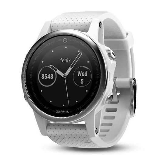 Спортивные смарт часы Garmin Fenix 5S - в белом корпусе с белым ремешком 010-01685-00