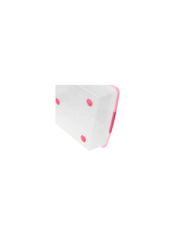 Короб для хранения IRIS THIN BOX 85л, прозрачный-розовый