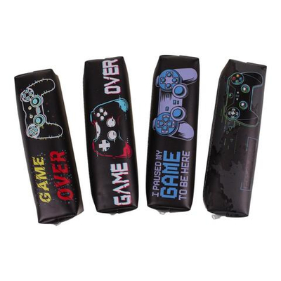 Пенал-косметичка 1 отд. 20*5,5*3,5см кожзам "Джойстик" 4 вида микс