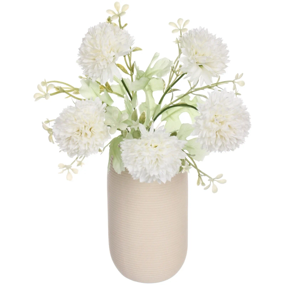 Искусственные цветы «Букет хризантем» 25см 5 цветков белые